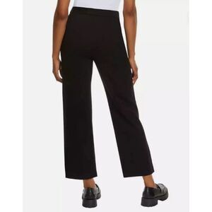 GLORIA‎ VANDERBILT Wide Leg Ankle Cropped Ponte Pants Sz M Blk Tummy Control NWT